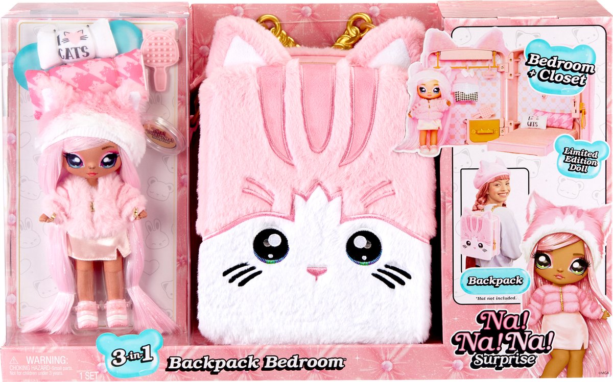 MGA NaNaNa Surprise 3in1 Backpack Bedr. S 3 Playset - Roze