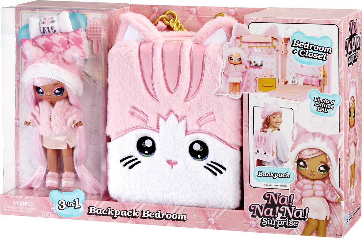 MGA NaNaNa Surprise 3in1 Backpack Bedr. S 3 Playset - Roze