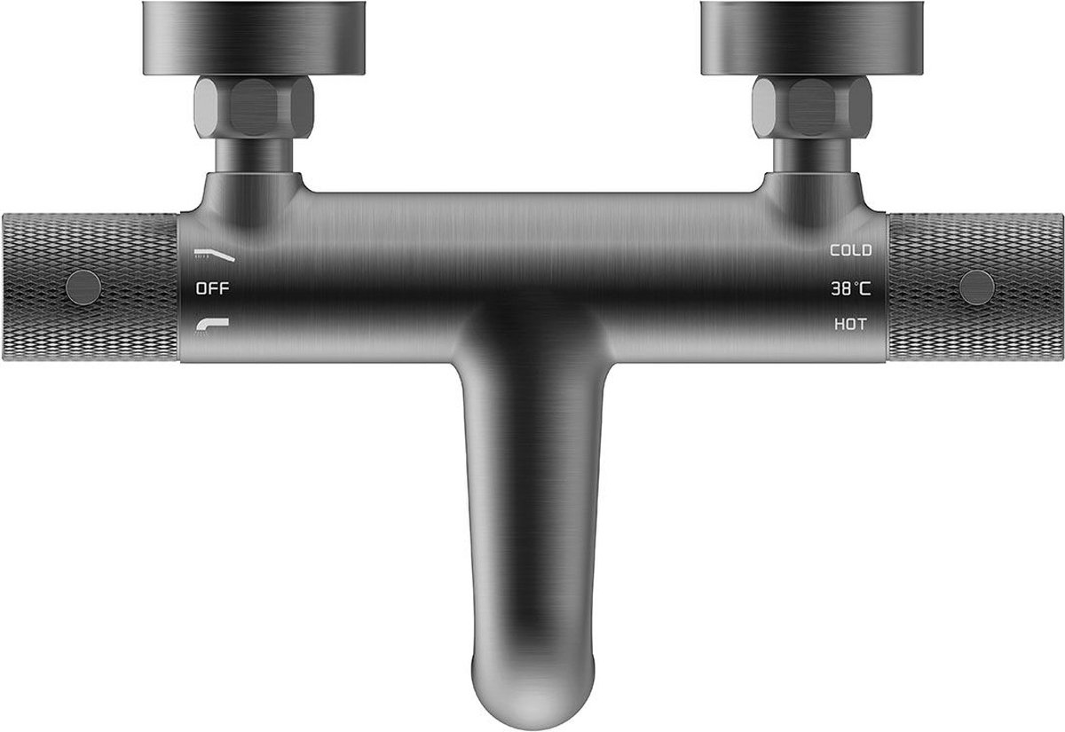 Sanifun bad thermostaatkraan Girmay Gunmetal.