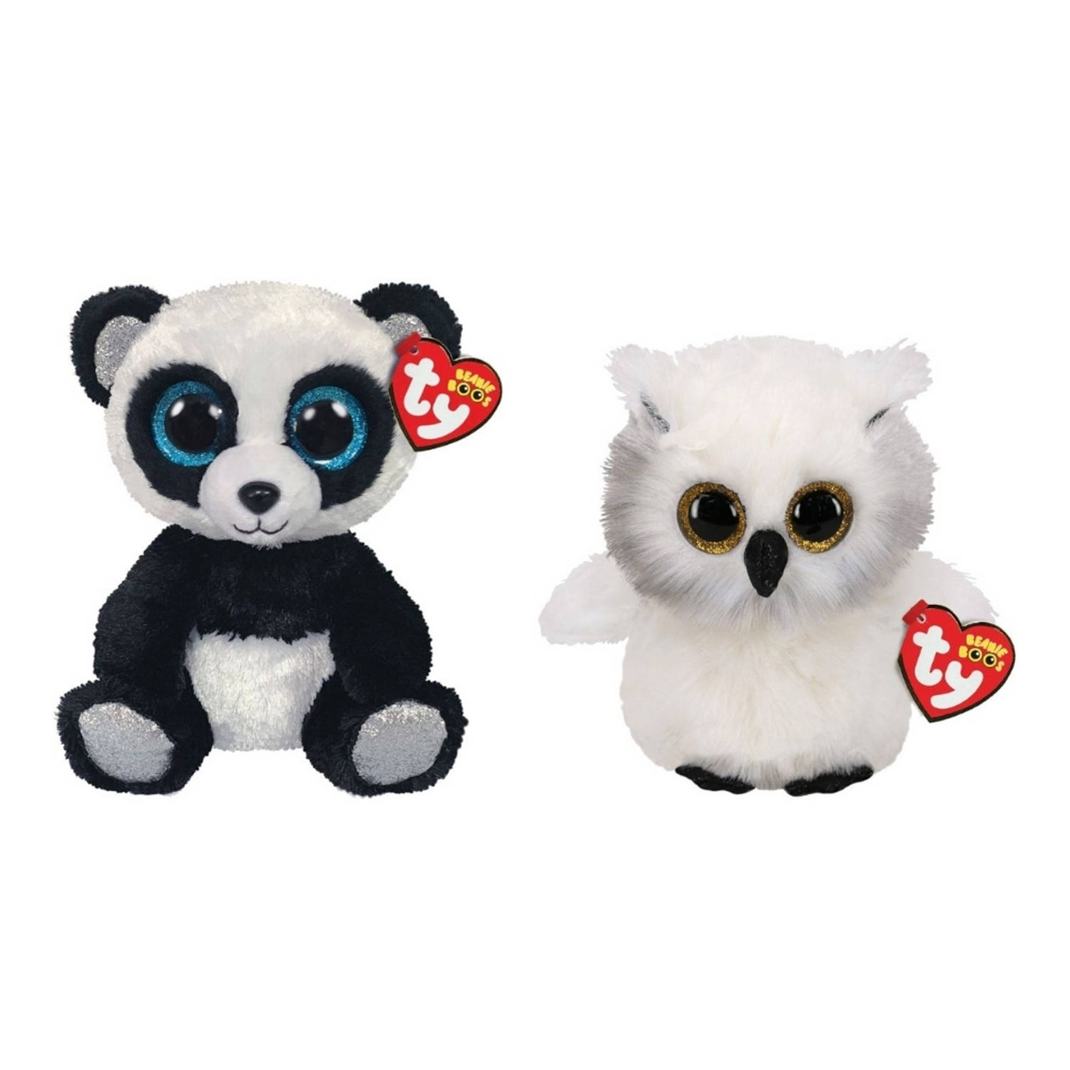 ty - Knuffel - Beanie Boo&apos;s - Bamboo Panda & Austin Owl