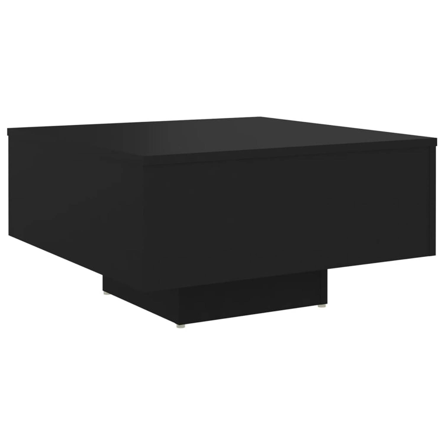 Vidaxl Salontafel 60x60x31,5 Cm Spaanplaat - Zwart