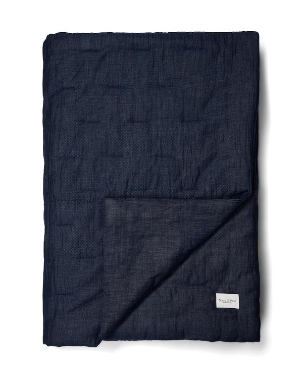 Marc O&apos;Polo Soletta plaid quilted Dark Navy - Blauw