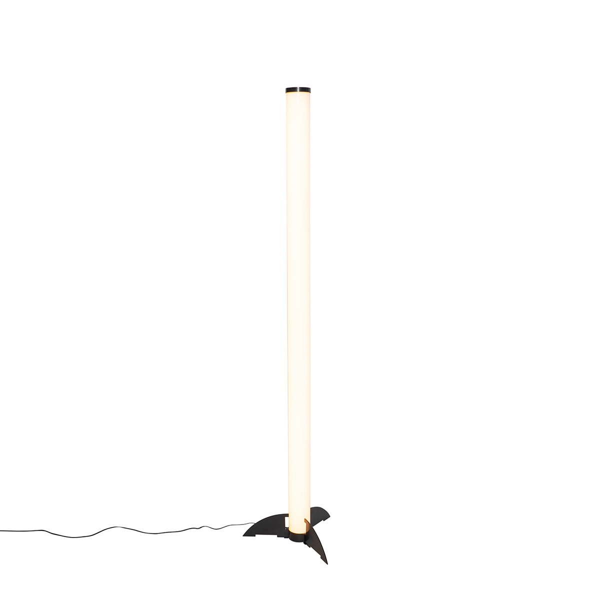 QAZQA Vloerlamp dimbaar in kelvin met afstandsbediening - Bomba - Zwart