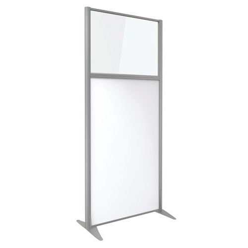 Clen Scheidingswand KP+ - Melamine met glas - Hoogte 180 cm