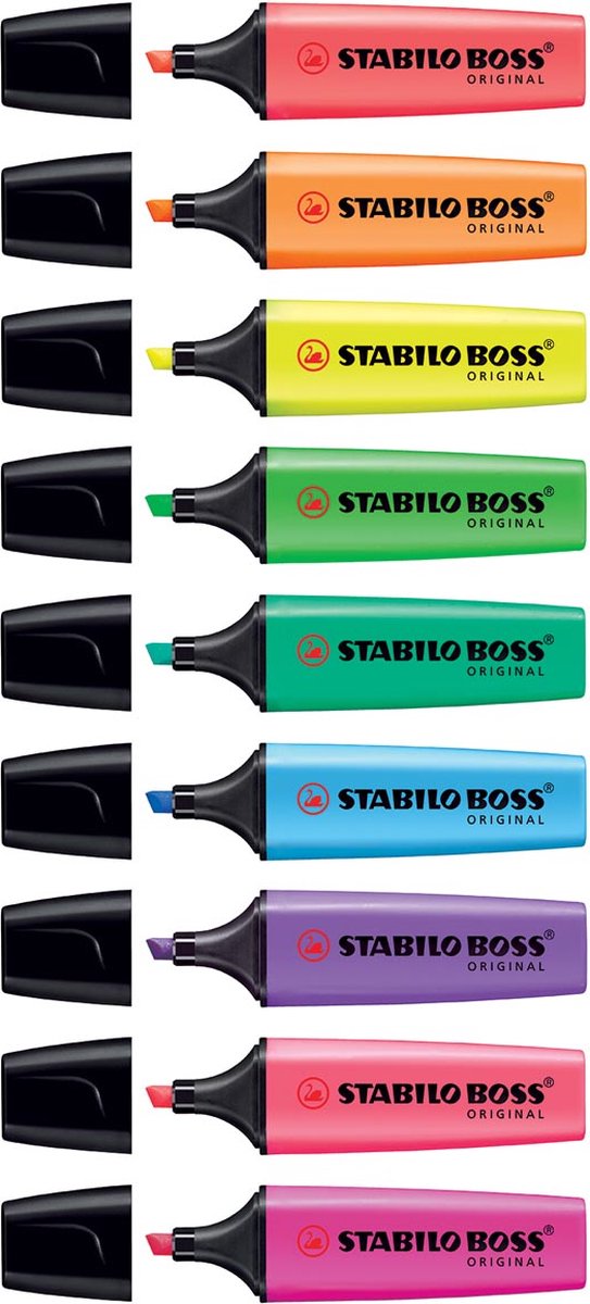 Stabilo Boss Original - Markeerstiften - 10 Stuks - Geel