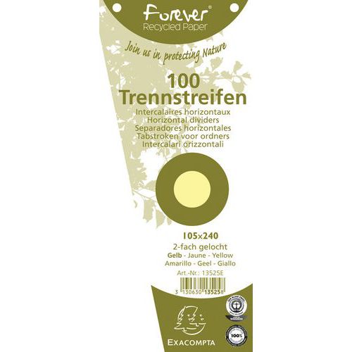 Exacompta Tabstrook met perforatie FOREVER 180g trapezium 105x240mm Pak van 100