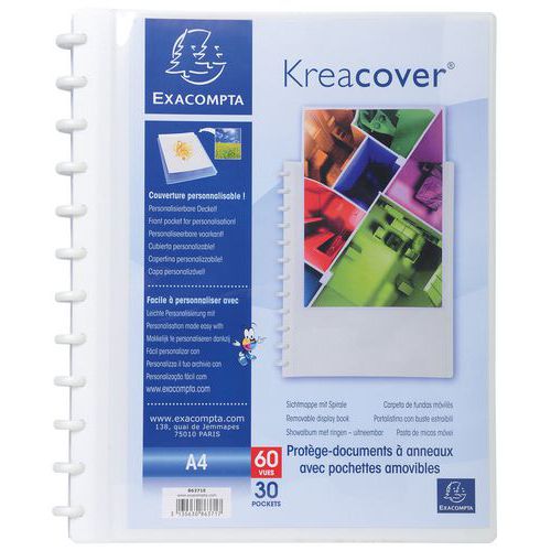 Exacompta Showalbum Kreacover met ringen en 30 uitneembare pochet-60 zichten-A4