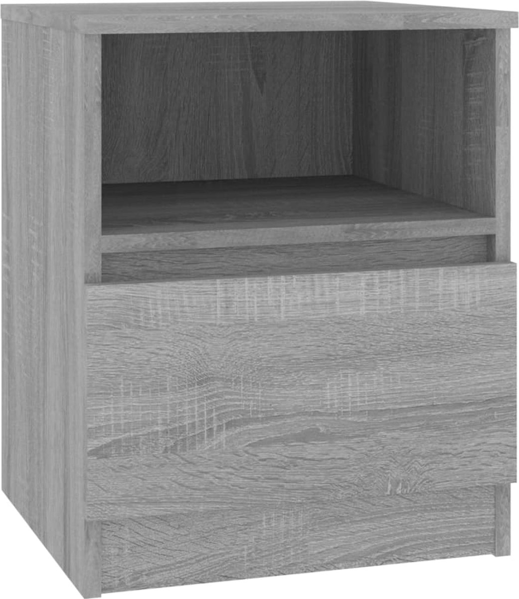Vidaxl Nachtkastjes 2 St 40x40x50 Cm Bewerkt Hout Sonoma Eiken - Grijs