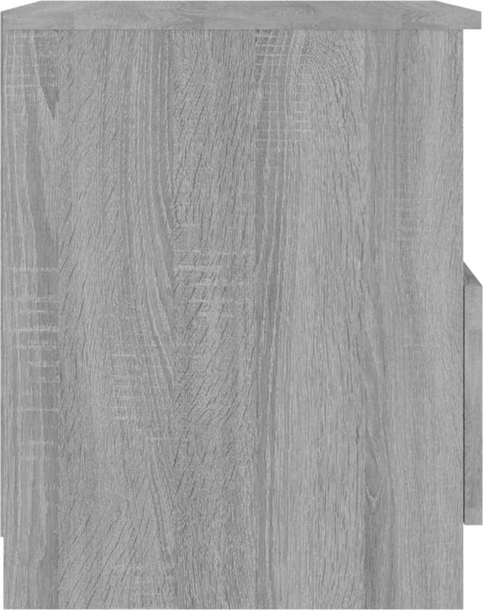 Vidaxl Nachtkastjes 2 St 40x40x50 Cm Bewerkt Hout Sonoma Eiken - Grijs
