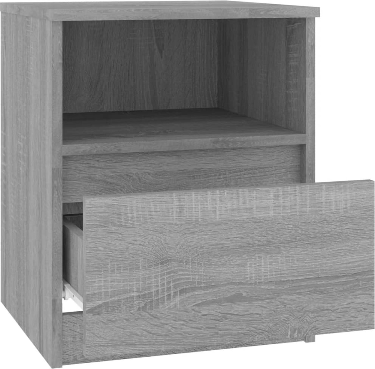 Vidaxl Nachtkastjes 2 St 40x40x50 Cm Bewerkt Hout Sonoma Eiken - Grijs