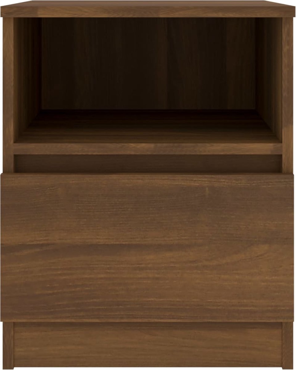 Vidaxl Nachtkastjes 2 St 40x40x50 Cm Bewerkt Houteikenkleurig - Bruin