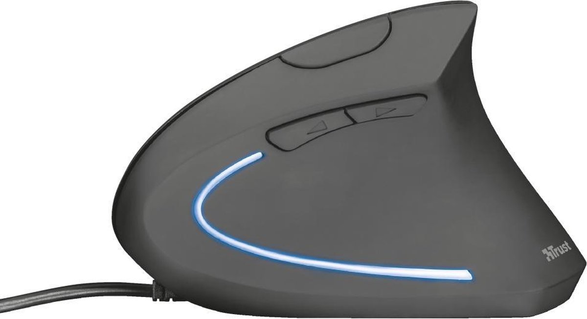 Trust Verto Bedrade Ergonomische Muis - Zwart