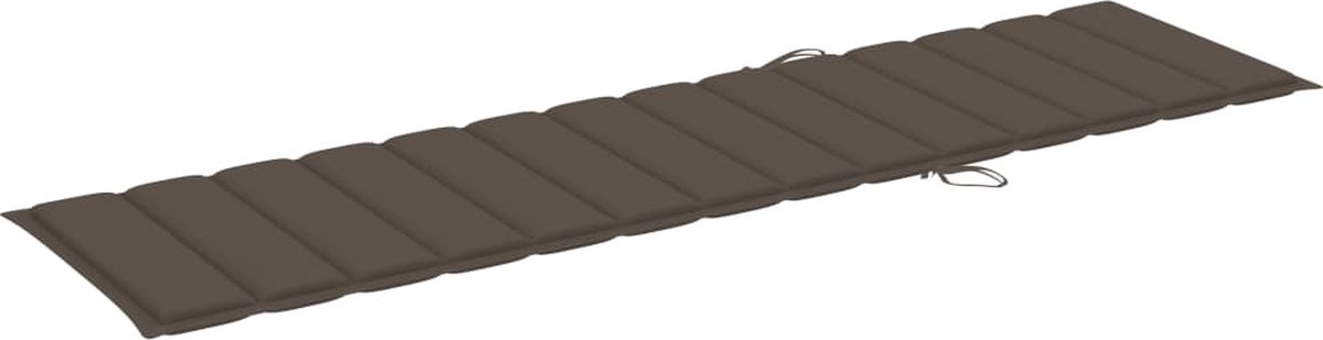 Vidaxl Ligbed Met Tafel En Kussen Massief Teakhout