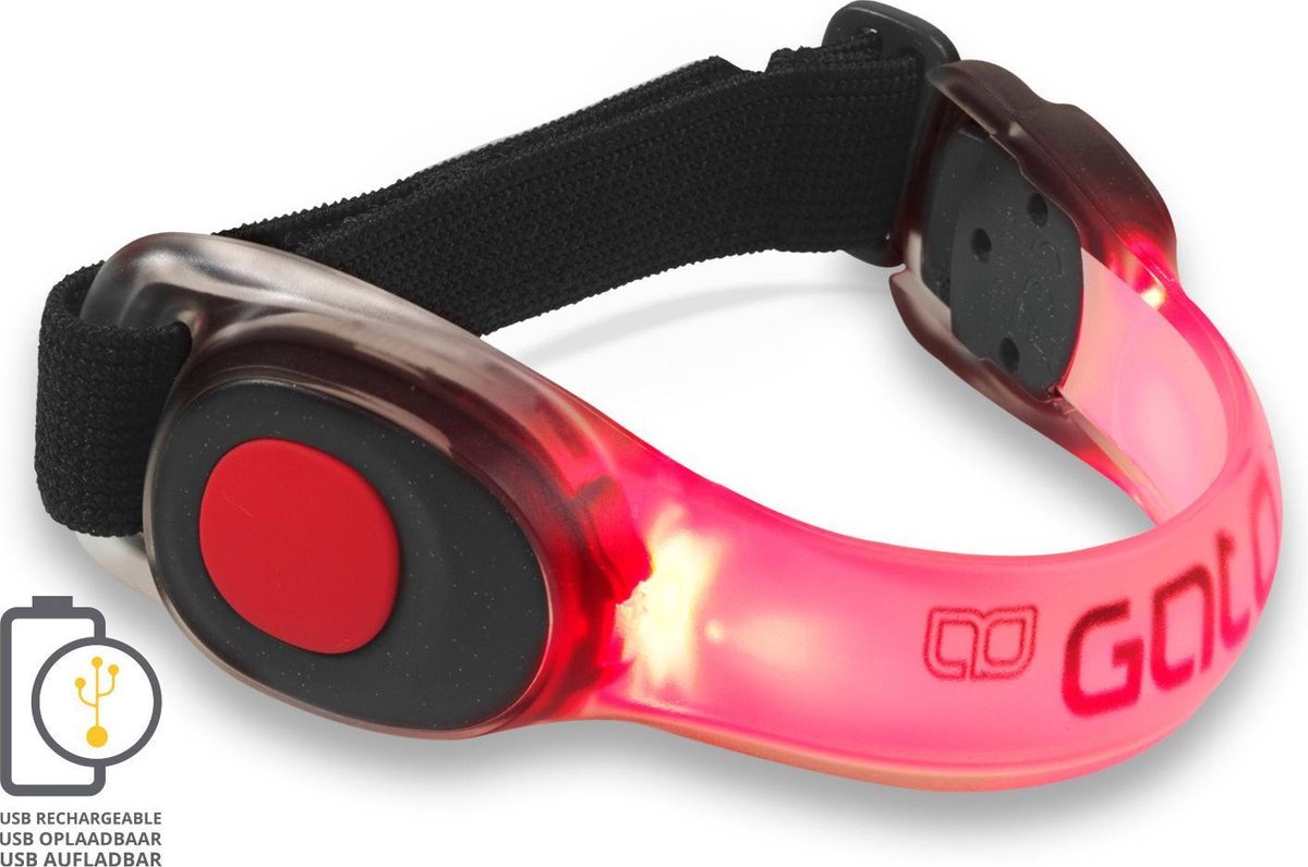 Gato Piri Sport Reflectiearmband Neon Led Polyester One-size - Rood