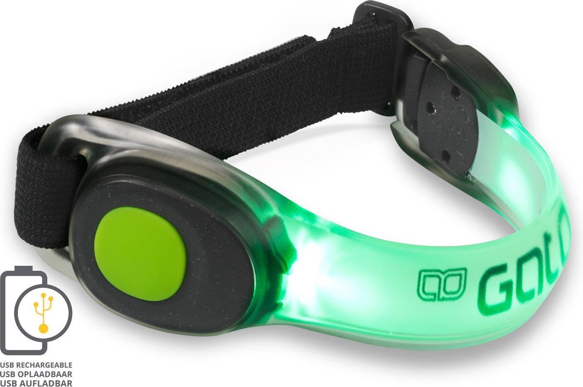 Gato Piri Sport Reflectiearmband Neon Led Polyester One-size - Groen