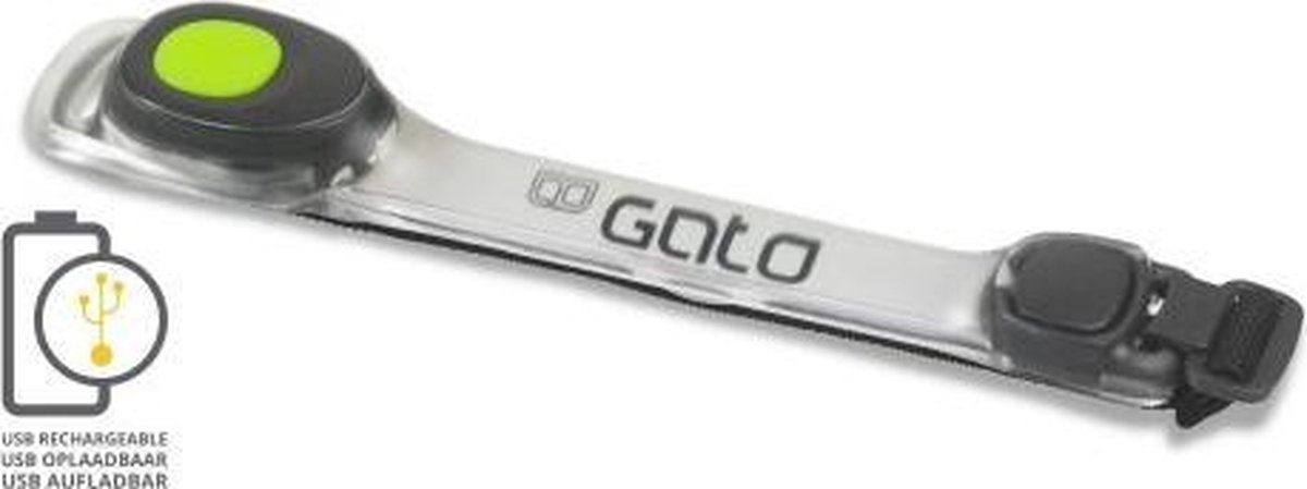 Gato Piri Sport Reflectiearmband Neon Led Polyester One-size - Groen