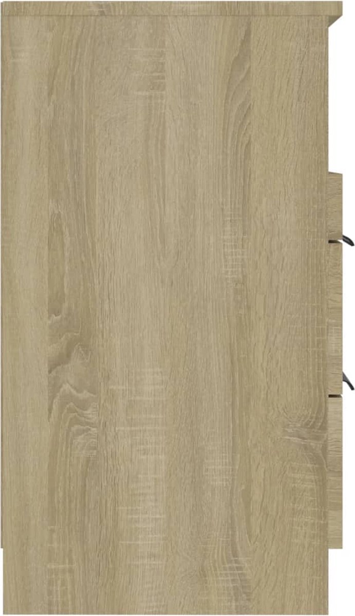 Vidaxl Nachtkastje Bewerkt Hout Sonoma Eikenkleurig - Bruin