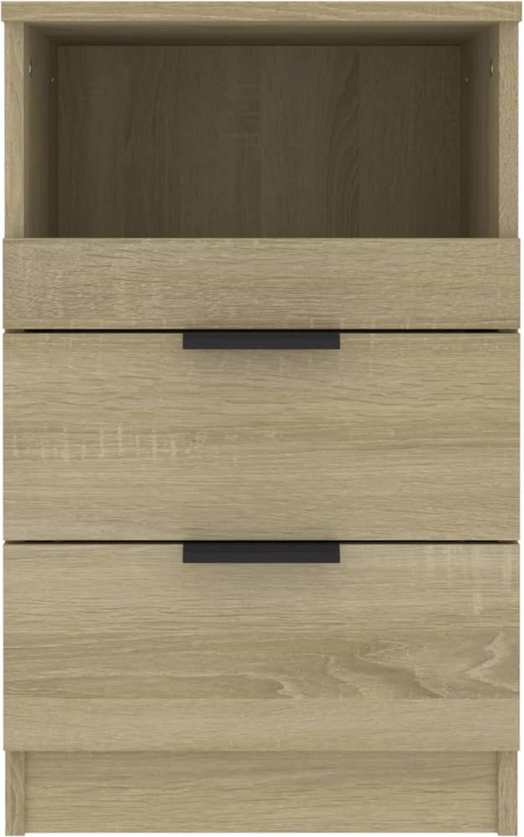 Vidaxl Nachtkastje Bewerkt Hout Sonoma Eikenkleurig - Bruin