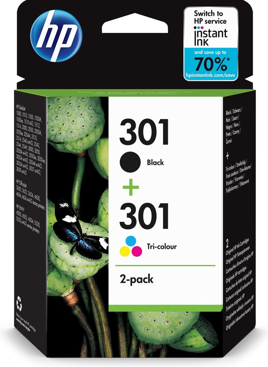 HP 301 Cartridges Combo Pack