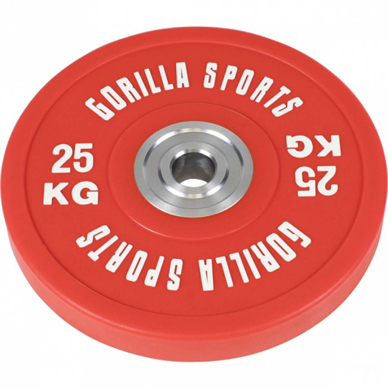 Gorilla Sports Bumper Plate - Halterschijf - 25 Kg - Gripper Gietijzer - 50 Mm