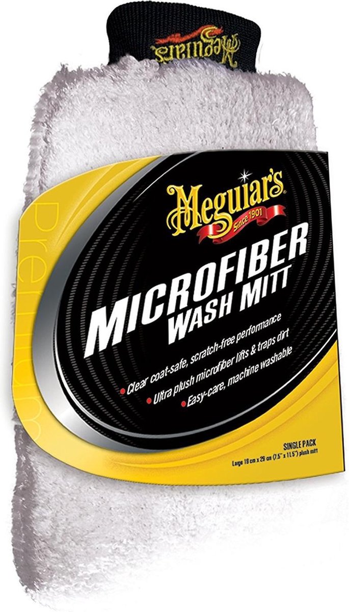 Meguiar's Washandschoen Wash Mitt Microvezel 28 Cm Wit