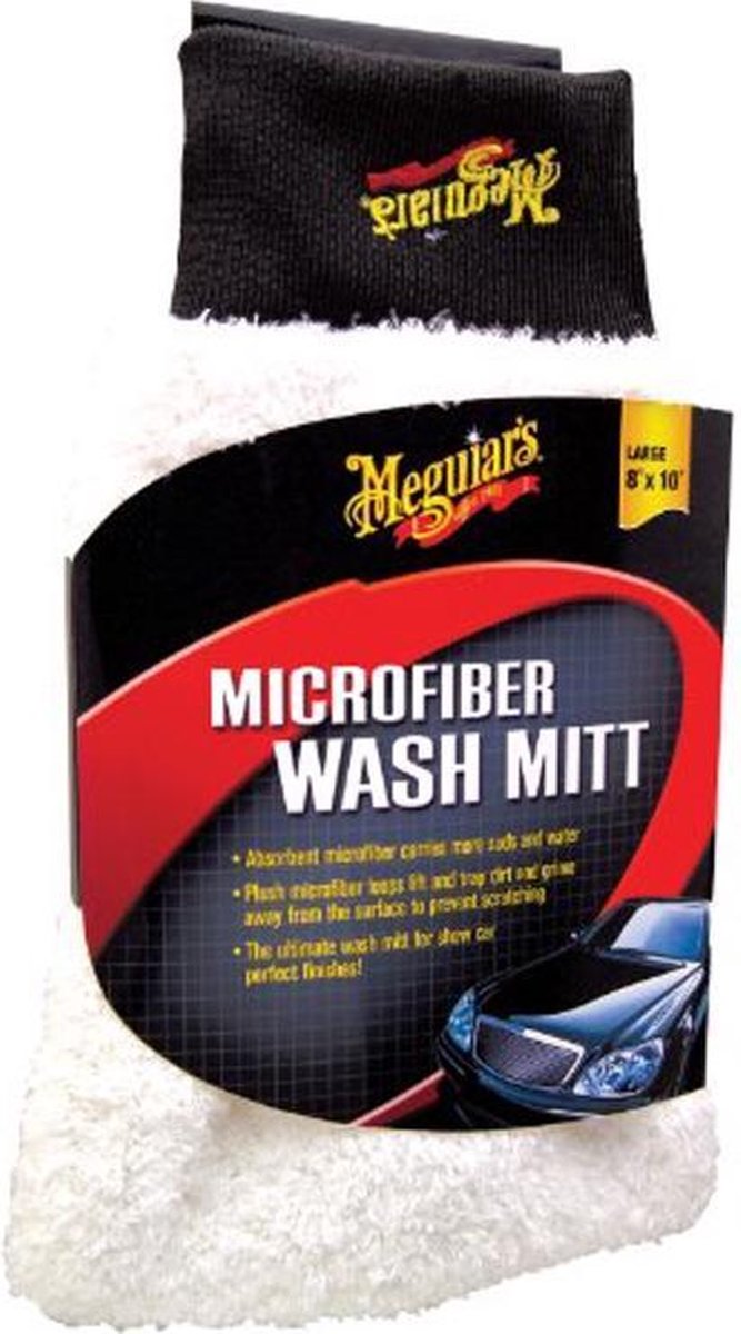 Meguiar's Washandschoen Wash Mitt Microvezel 28 Cm Wit