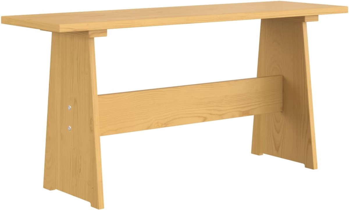 Vidaxl Eettafel Met Bankje Massief Grenenhout Honing - Bruin