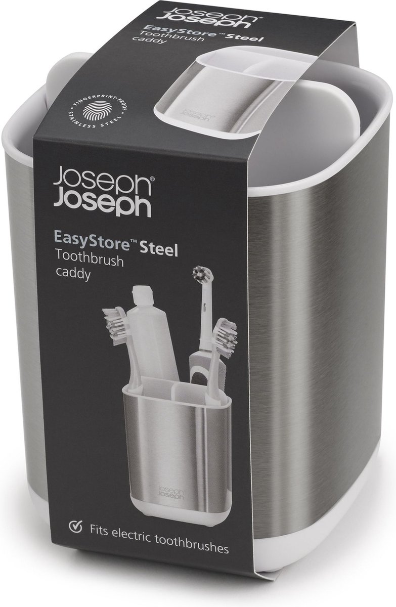 Joseph Joseph - Easystore Steel Tandenborstelorganiser - Wit -
