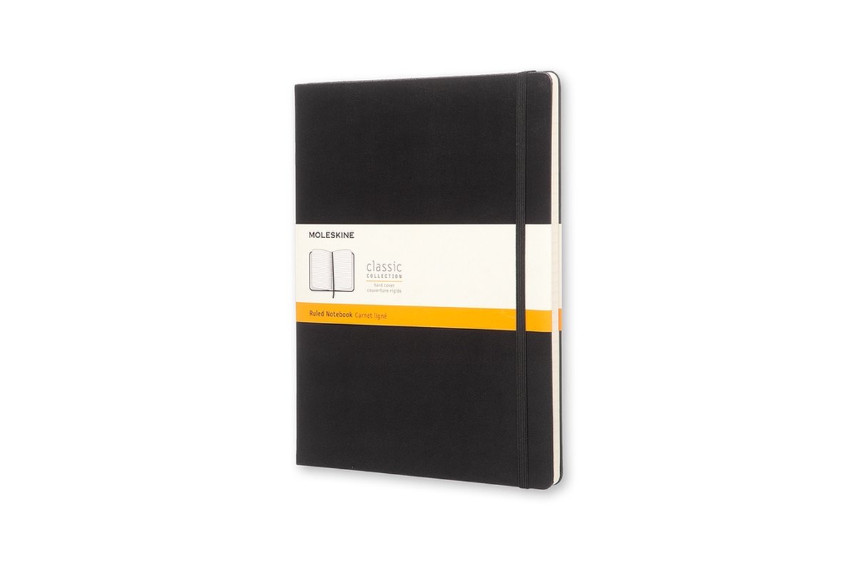 Moleskine Notitieboek, Ft 19 X 25 Cm, Gelijnd, Harde Cover, 192 Blad, Zwart