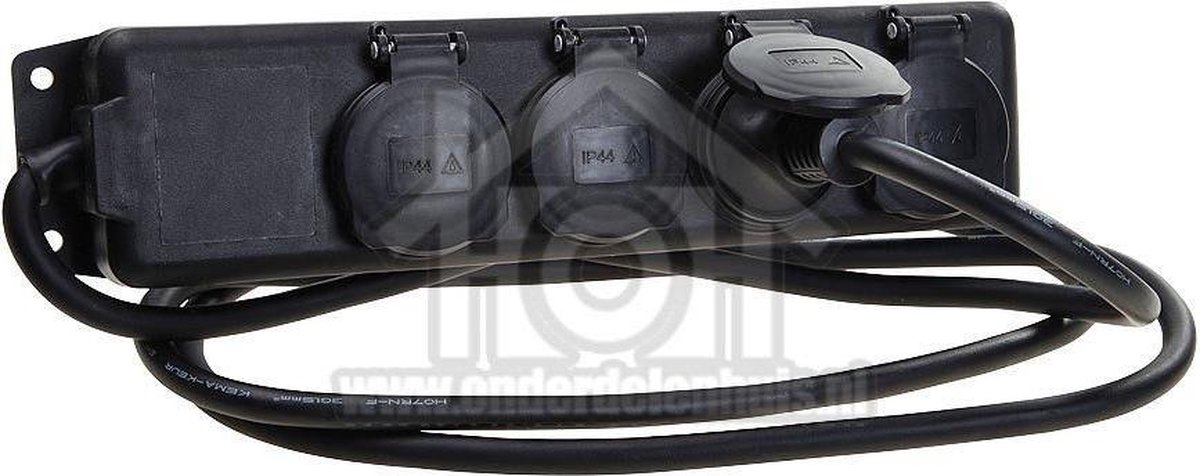 Brennenstuhl 1159960 Stekkerdoos zonder schakelaar 4-voudig Randaarde stekker 1 stuk(s) - Zwart