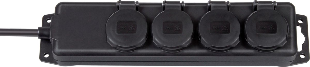 Brennenstuhl 1159960 Stekkerdoos zonder schakelaar 4-voudig Randaarde stekker 1 stuk(s) - Zwart