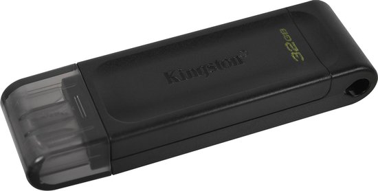 Kingston DataTraveler 70 - USB-C Flash Drive 32GB - Zwart