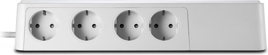 Schneider Electric PMF83VT-GR Overspanningsveilige stekkerdoos 8-voudig Randaarde stekker 1 stuk(s) - Wit