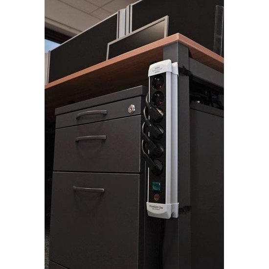 Brennenstuhl 1951560101 Stekkerdoos met schakelaar 6-voudig, Wit Randaarde stekker 1 stuk(s) - Zwart