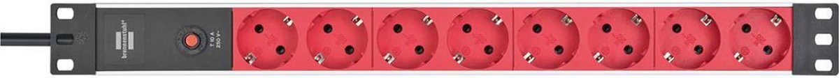 Brennenstuhl 1390007118 Stekkerdoos 19 inch, Zilver Apparaatstekker C13/C14 1 stuk(s) - Zwart
