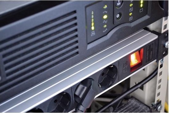 Brennenstuhl 1390007118 Stekkerdoos 19 inch, Zilver Apparaatstekker C13/C14 1 stuk(s) - Zwart