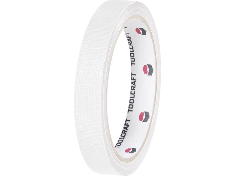 TOOLCRAFT HEB19L10WC HEB19L10WC Textieltape HEB19L10WC (l x b) 10 m x 19 mm 10 m - Wit