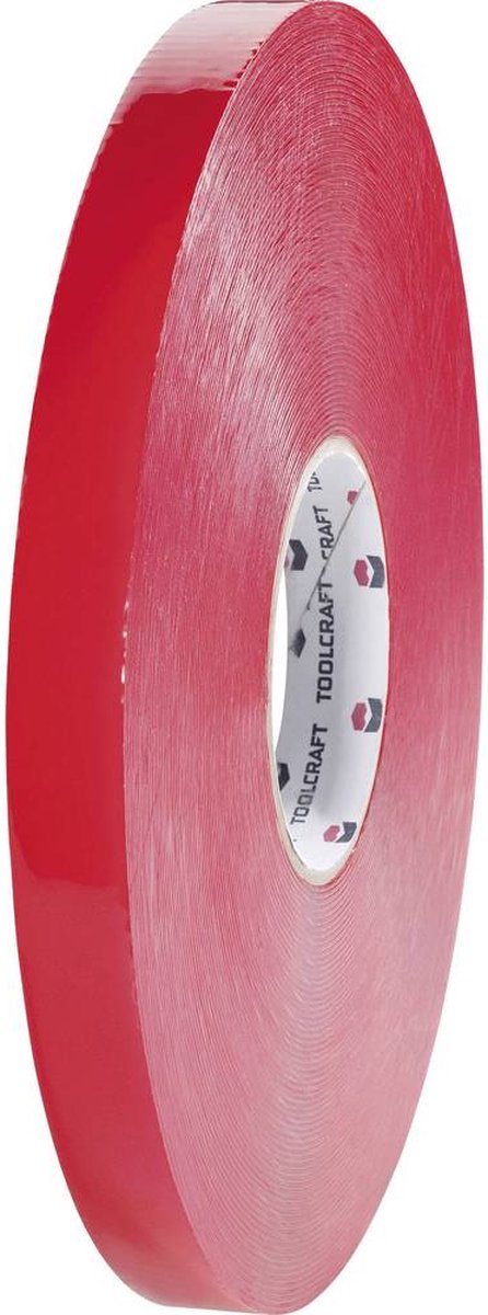 TOOLCRAFT 5310B2033C 5310B2033C Dubbelzijdige tape Transparant (l x b) 33 m x 20 mm 33 m