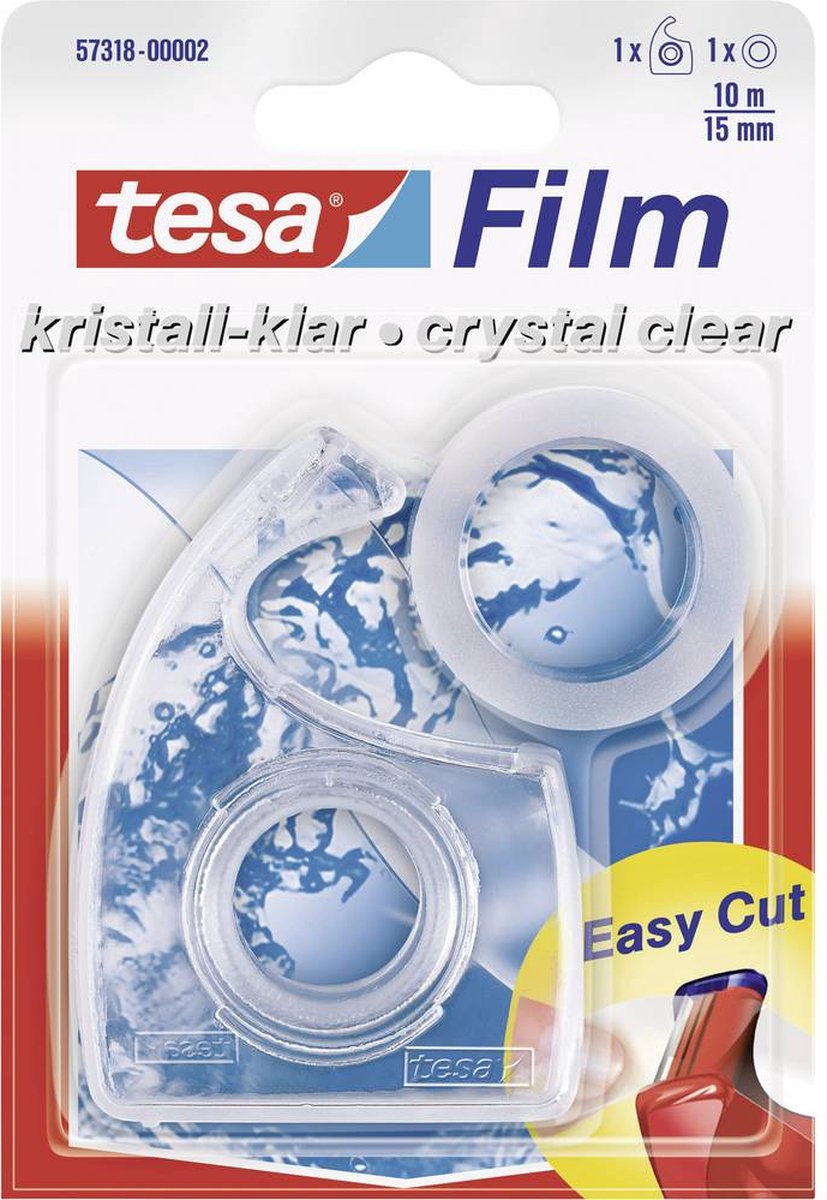 Tesa 57318 57318-02-02 film film Transparant (l x b) 10 m x 15 mm 1 stuk(s)