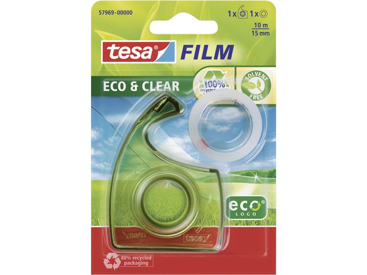 Tesa 57969 57969-00-00 film film Eco & Clear Transparant (l x b) 10 m x 15 mm 10 m