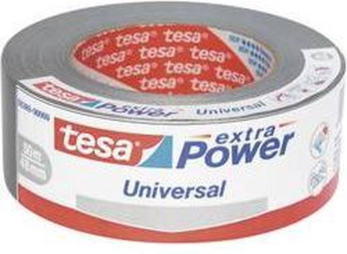 Tesa 56389-00000-07 56389-00000-07 Textieltape Extra Power Zilver (l x b) 50 m x 48 mm 50 m - Grijs