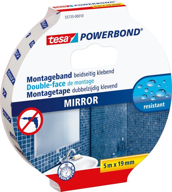 Tesa 55733 55733 Montagetape POWERBOND (l x b) 5 m x 19 mm 5 m