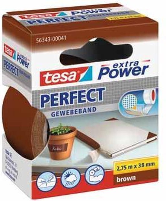 Tesa 56343-41-2 Textieltape Extra Power (l x b) 2.75 m x 38 mm 2.75 m - Bruin