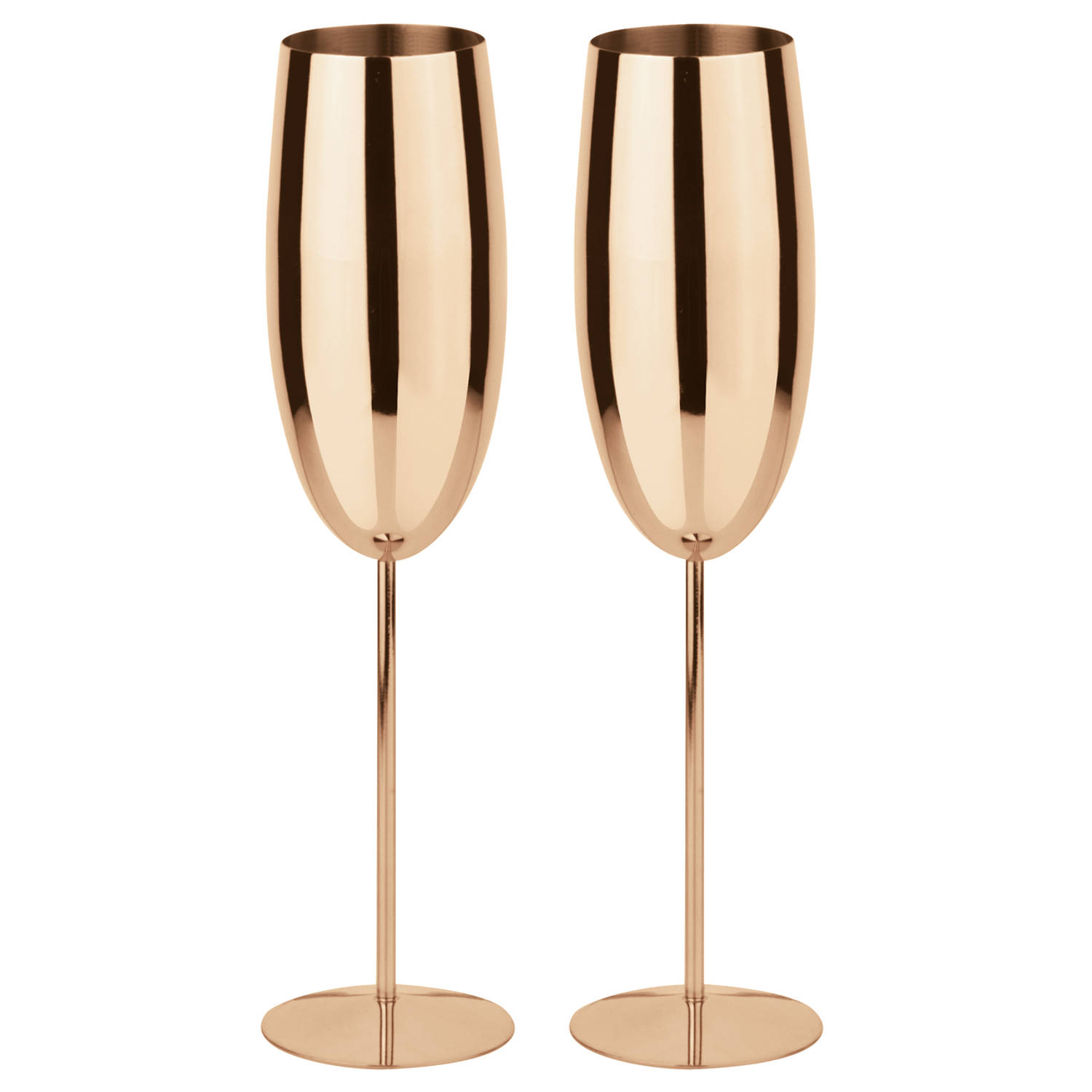 Paderno Champagne Glazen Koper 270 Ml - 2 Stuks