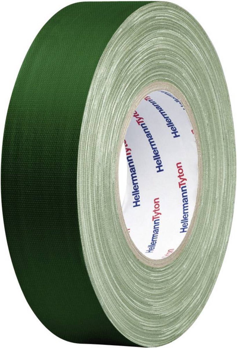 HellermannTyton HTAPE-TEX-GN-19x50 712-00503 Textieltape HelaTape Tex (l x b) 50 m x 19 mm 50 m - Groen