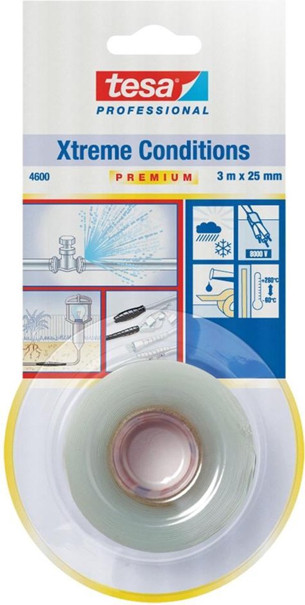 Tesa 4600-00-00 4600-00-00 Afdichtingstape Xtreme Conditions Premium Transparant (l x b) 3 m x 25 mm 3 m