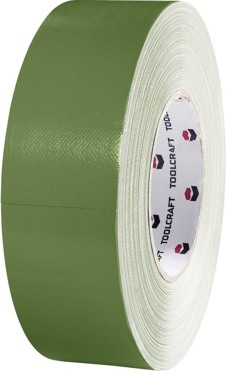 TOOLCRAFT 80DT 80DT Pantsertape 80DT-groen (l x b) 50 m x 50 mm 50 m - Olijf