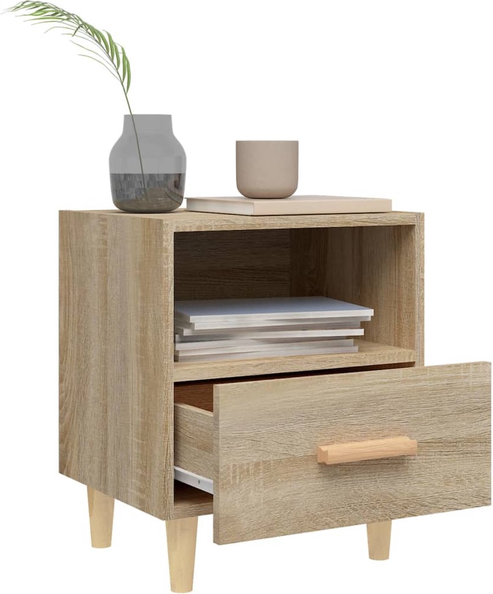 Vidaxl Nachtkastjes 2 St 40x35x47 Cm Sonoma Eikenkleurig - Bruin
