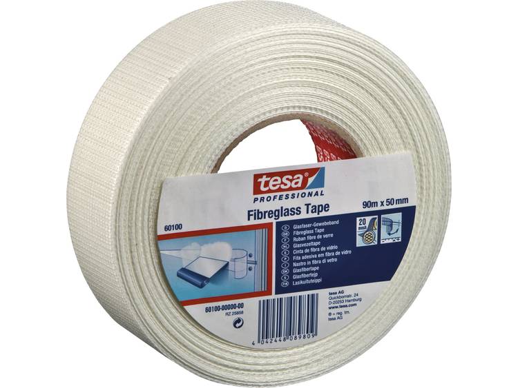 Tesa 60100-0-0 60100-0-0 Textieltape (l x b) 90 m x 50 mm 90 m - Wit