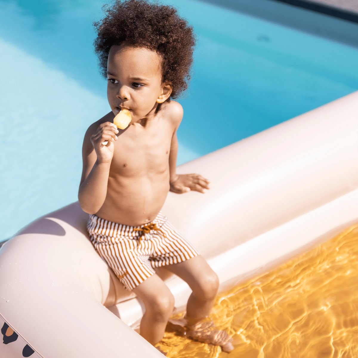 Swim Essentials Opblaas Zwembad Panterprint Beige - 211 X 132 X 46 Cm